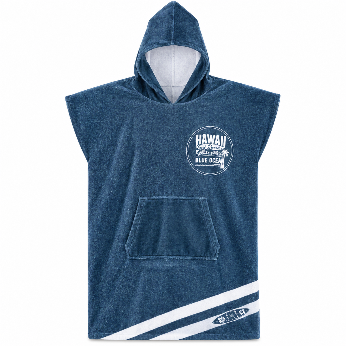 HOMELEVEL Badeponcho Unisex Surf Poncho Kapuze Baumwolle Strand Sauna One Size