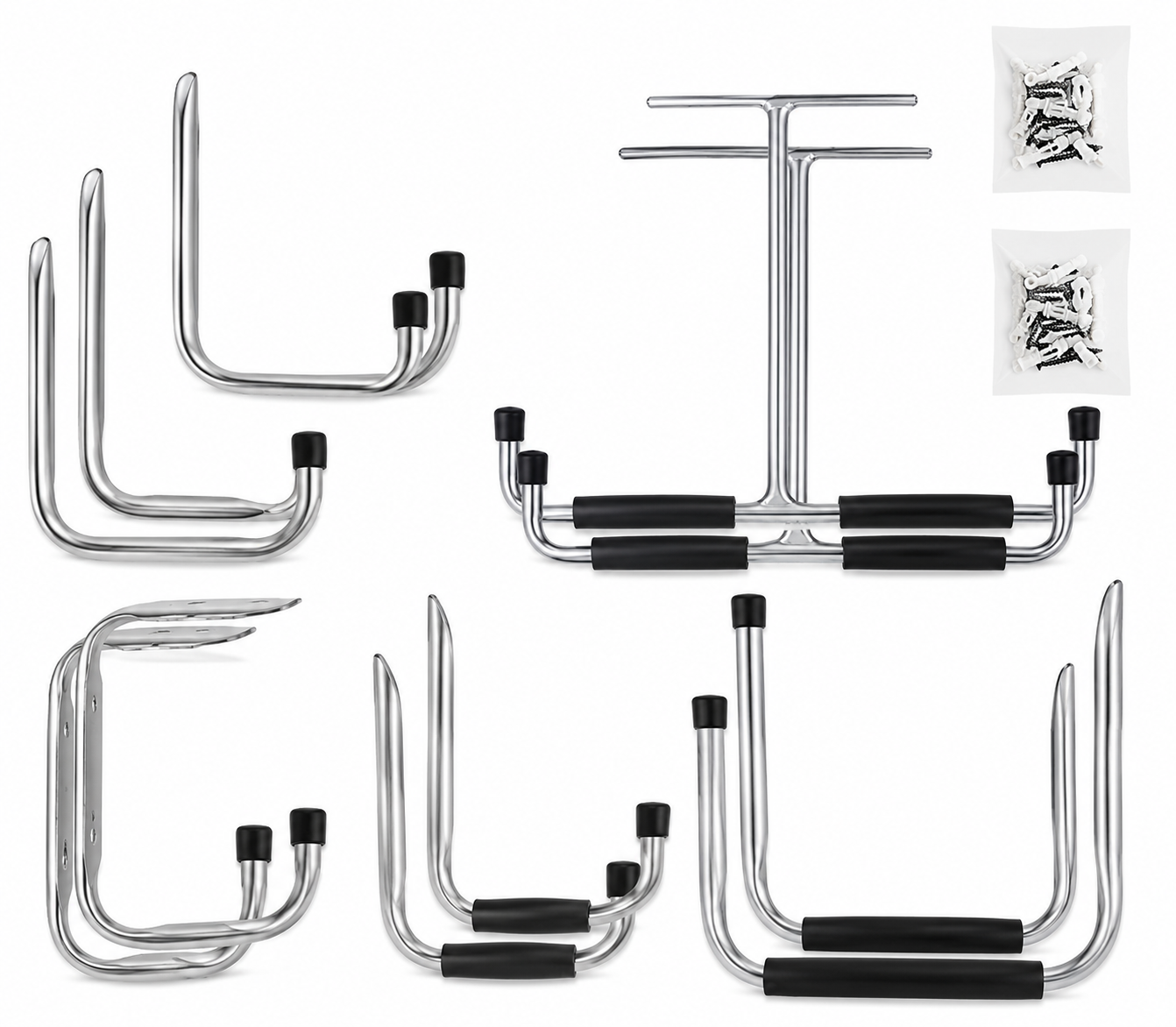 Navaris Garagenhaken 12tlg Wandhaken Deckenhaken Fahrrad Leiter bis 40kg