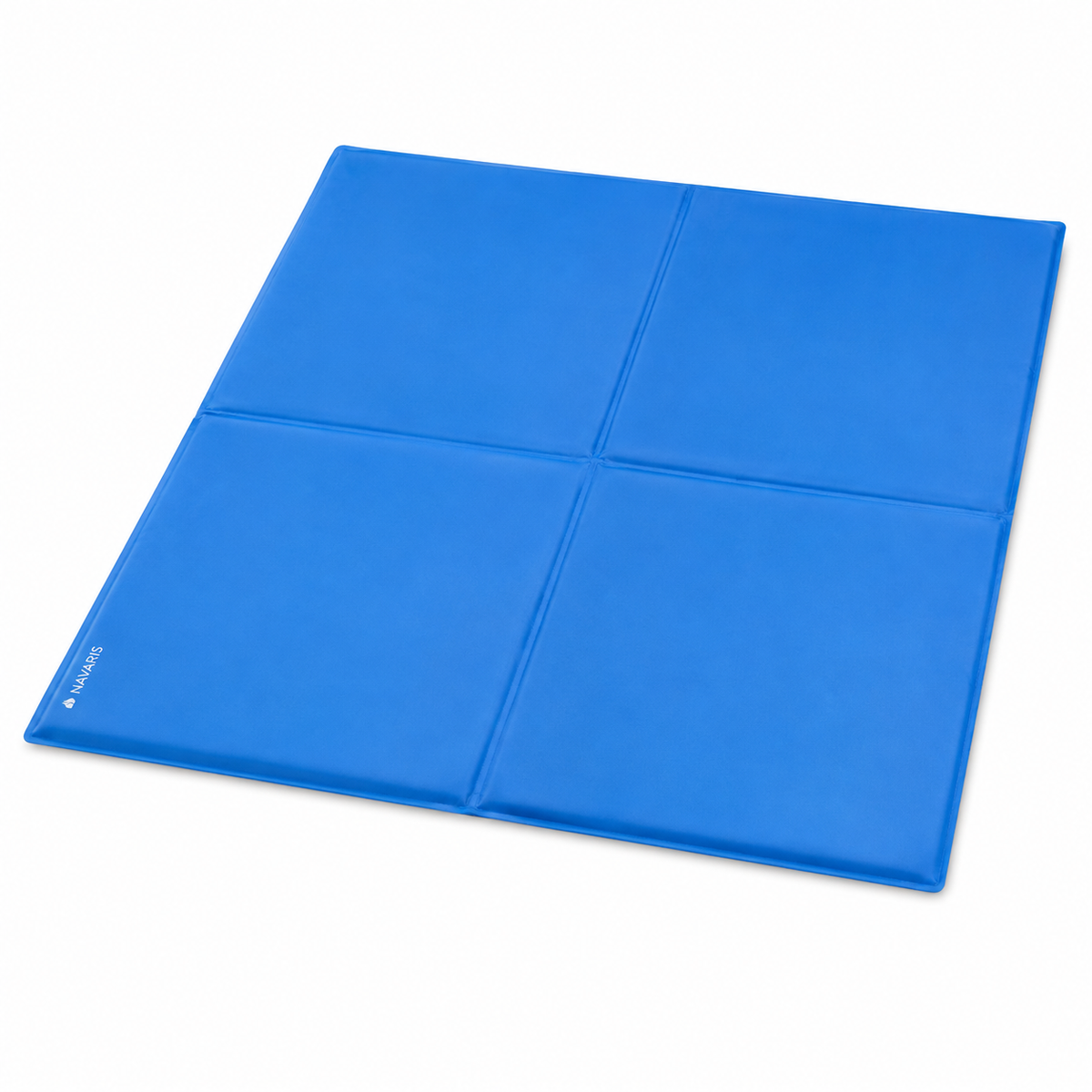 Navaris Kühlmatte Hund 81x96cm selbstkühlend Gel Kühlkissen Haustiere Blau