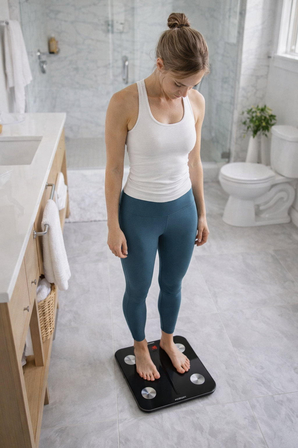 Fitfort Körperfettwaage Bluetooth Personenwaage Analysewaage 150kg App