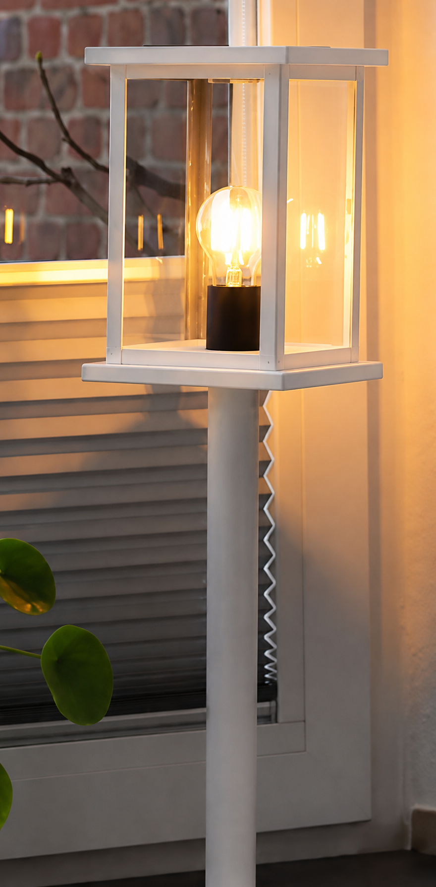LUMIDA Garden Solar Parkleuchte Pflanzgefäß Rollen IP44 höhenverstellbar 178cm