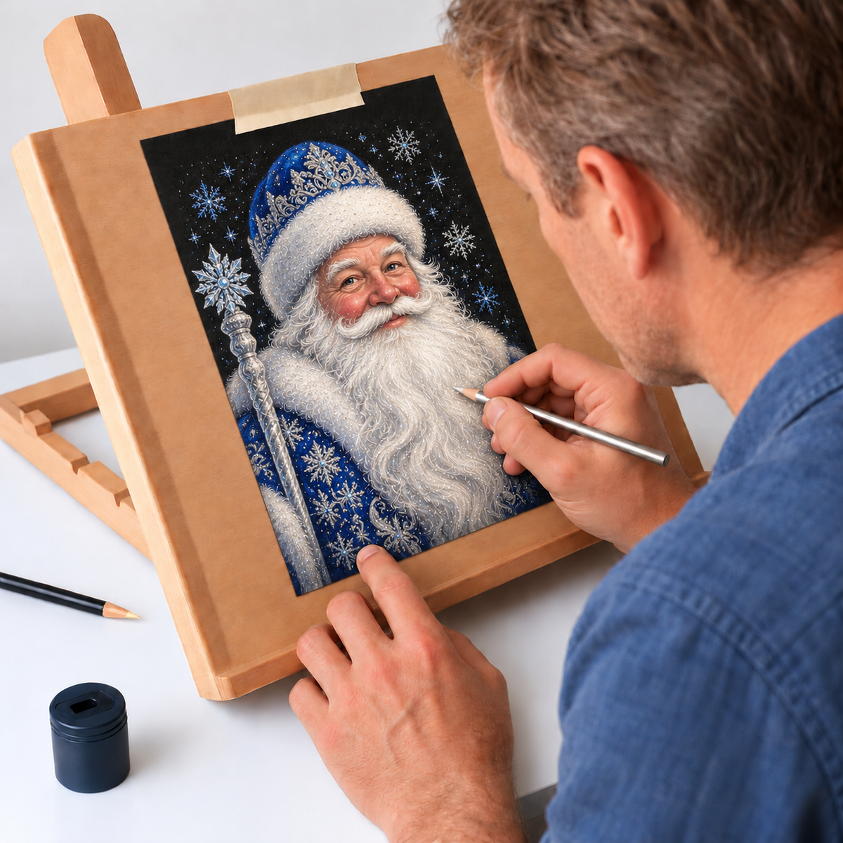 TRITART Fotokarton A3 Schwarz 300 g/m² 60 Blatt Bastelkarton voll durchgefärbt