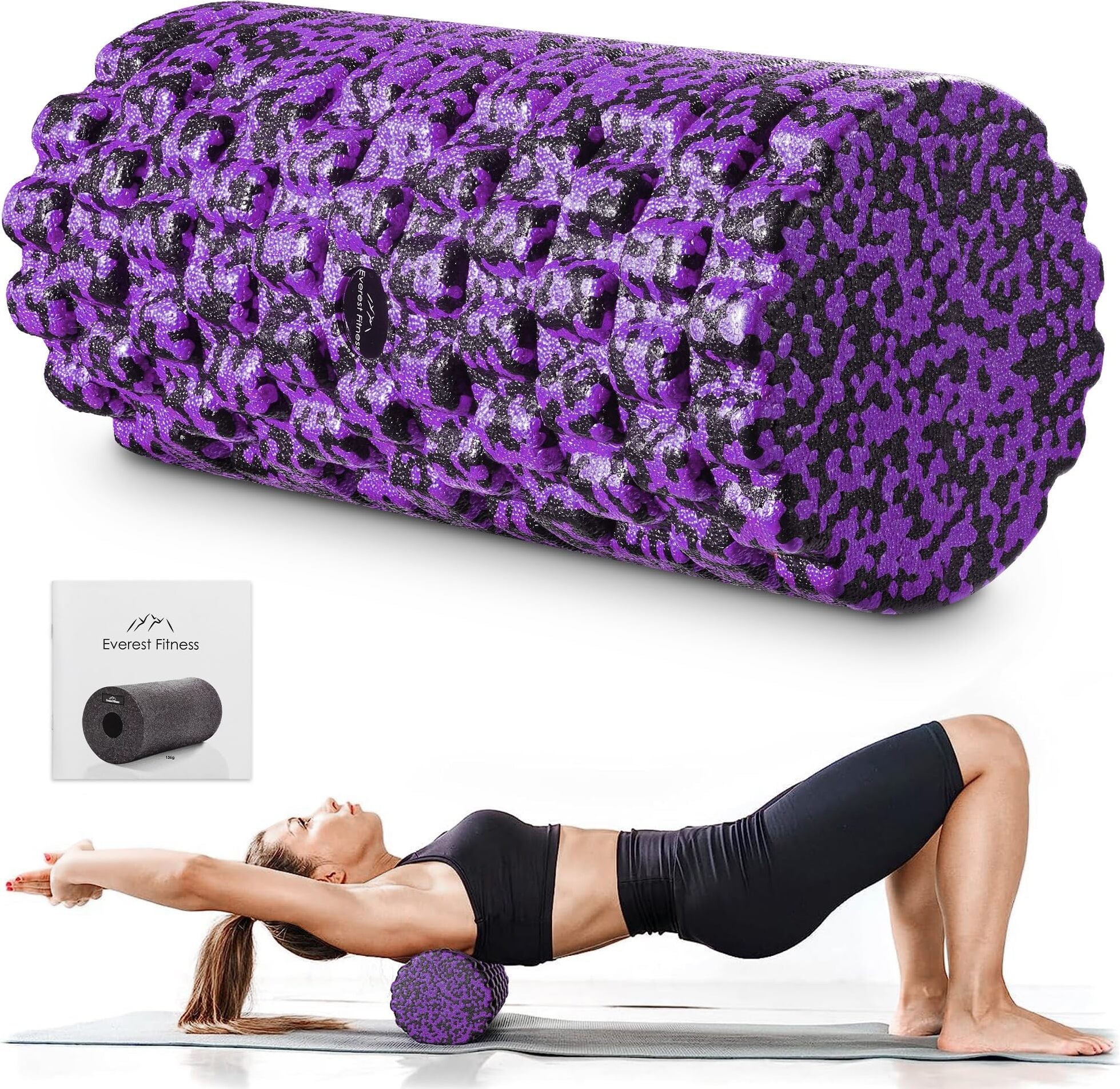 EVEREST FITNESS Faszienrolle 3D Foam Roller Massage Yoga Rücken Wirbelsäule