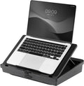 Navaris Laptopkissen Bett Couch Laptopständer Knietablett Stauraum Mauspad Schwarz 15,6 Zoll