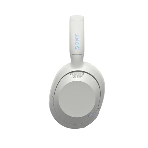 Sony ULT WEAR kabellose Kopfhörer Mit Geräuschunterdrückung, ULT Power Sound, ultimativem tiefen Bass, gleichem Prozessor wie WH-1000XM5, klare Anrufqualität, 30 Stunden Akkulaufzeit, kompatibel mit iOS und Android – Farbe: Weiß.
