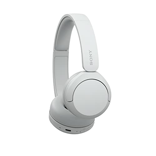 Sony WH-CH520 kabellose Bluetooth-On-Ear-Kopfhörer Hohe Klangqualität, leichtes Design, bis zu 50 Stunden Akkulaufzeit, Schnellladefunktion, EQ, klare Gesprächsqualität, kompatibel mit iOS & Android – Farbe: Beige.