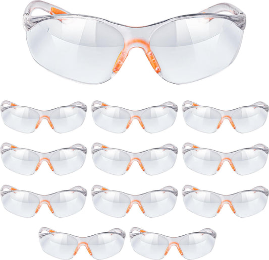 Kurtzy 12x Schutzbrille Arbeitsschutzbrille Sicherheitsbrille Augenschutz Klar