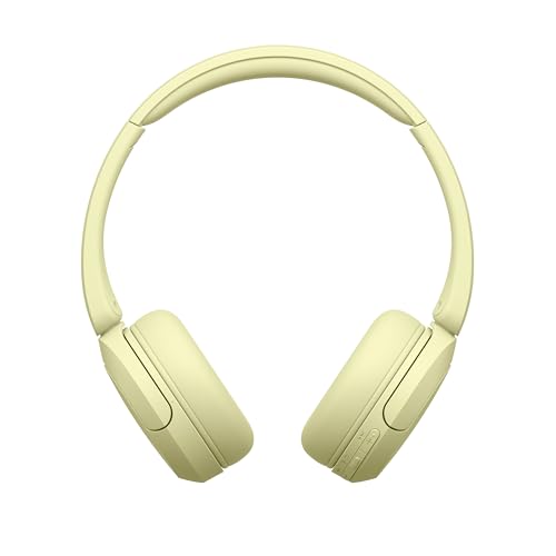 Sony WH-CH520 kabellose Bluetooth-On-Ear-Kopfhörer Hohe Klangqualität, leichtes Design, bis zu 50 Stunden Akkulaufzeit, Schnellladefunktion, EQ, klare Gesprächsqualität, kompatibel mit iOS & Android – Farbe: Beige.
