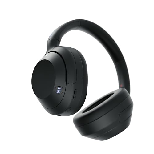 Sony ULT WEAR kabellose Kopfhörer Mit Geräuschunterdrückung, ULT Power Sound, ultimativem tiefen Bass, gleichem Prozessor wie WH-1000XM5, klare Anrufqualität, 30 Stunden Akkulaufzeit, kompatibel mit iOS und Android – Farbe: Weiß.
