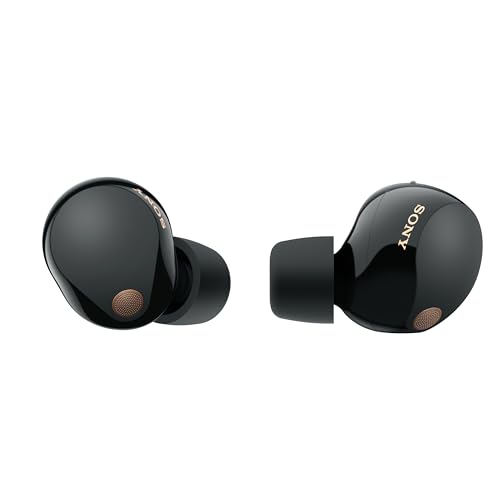 Sony WF-1000XM5 kabellose Noise-Cancelling-Kopfhörer Bluetooth, In-Ear-Kopfhörer mit Mikrofon, bis zu 24 Stunden Akkulaufzeit, Schnellladefunktion, IPX4-Schutz, kompatibel mit iOS & Android – Farbe: Schwarz, Größe: Small.