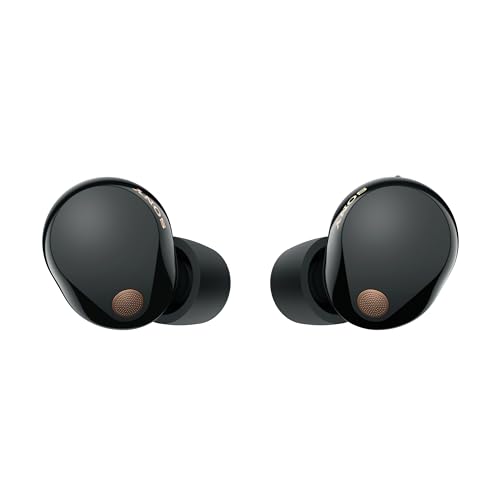 Sony WF-1000XM5 kabellose Noise-Cancelling-Kopfhörer Bluetooth, In-Ear-Kopfhörer mit Mikrofon, bis zu 24 Stunden Akkulaufzeit, Schnellladefunktion, IPX4-Schutz, kompatibel mit iOS & Android – Farbe: Schwarz, Größe: Small.