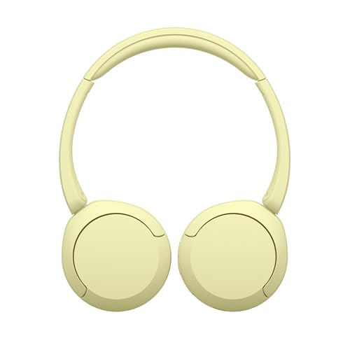 Sony WH-CH520 kabellose Bluetooth-On-Ear-Kopfhörer Hohe Klangqualität, leichtes Design, bis zu 50 Stunden Akkulaufzeit, Schnellladefunktion, EQ, klare Gesprächsqualität, kompatibel mit iOS & Android – Farbe: Beige.