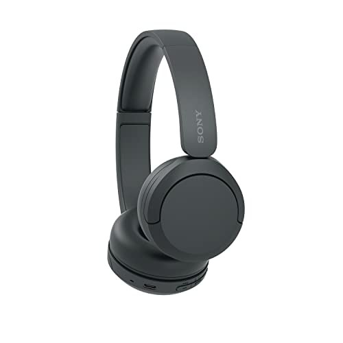 Sony WH-CH520 kabellose Bluetooth-On-Ear-Kopfhörer Hohe Klangqualität, leichtes Design, bis zu 50 Stunden Akkulaufzeit, Schnellladefunktion, EQ, klare Gesprächsqualität, kompatibel mit iOS & Android – Farbe: Beige.