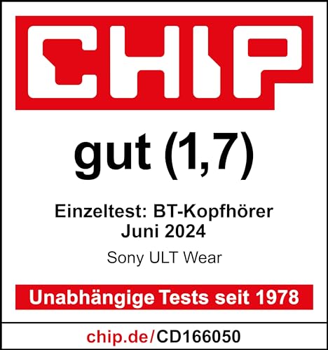 Sony ULT WEAR kabellose Kopfhörer Mit Geräuschunterdrückung, ULT Power Sound, ultimativem tiefen Bass, gleichem Prozessor wie WH-1000XM5, klare Anrufqualität, 30 Stunden Akkulaufzeit, kompatibel mit iOS und Android – Farbe: Weiß.