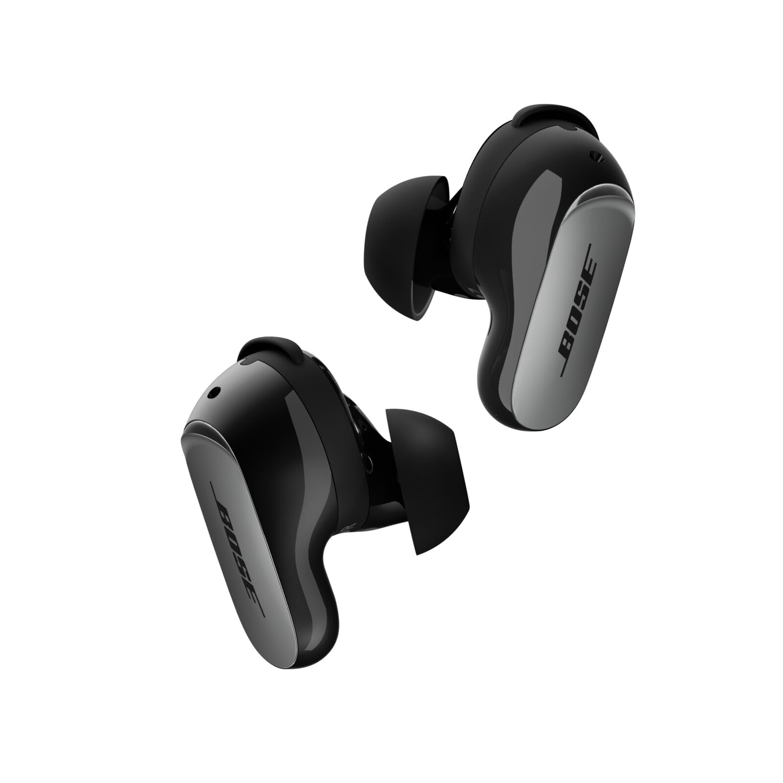 Bose QuietComfort Ultra Bluetooth Earbuds (2. Generation) Kabellose Noise-Cancelling-Ohrhörer, bis zu 6 Stunden Akkulaufzeit, IPX4-Schutz, 360-Grad-Sound, tiefer Bass, Farbe: Schwarz.