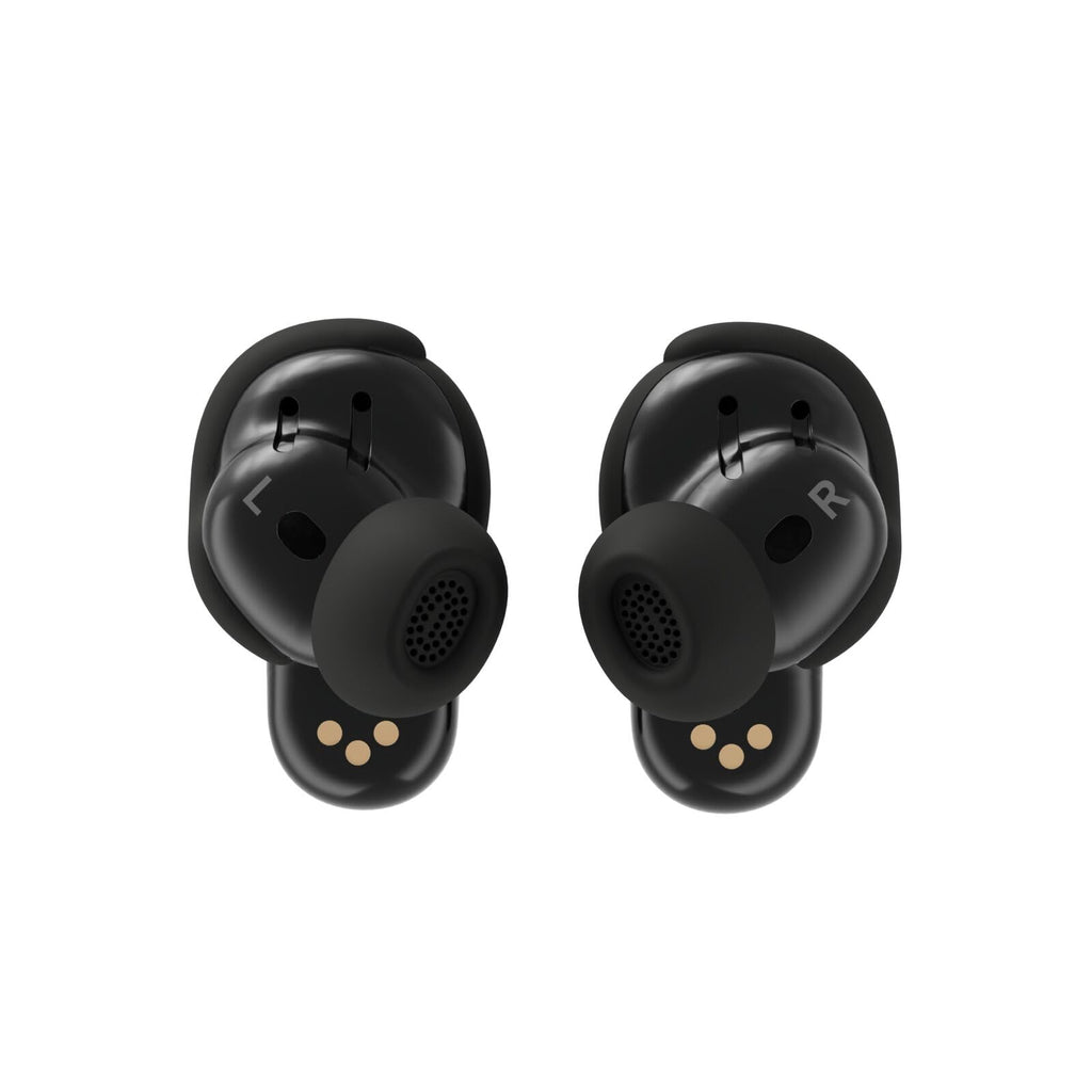 Bose QuietComfort Ultra Bluetooth Earbuds (2. Generation) Kabellose Noise-Cancelling-Ohrhörer, bis zu 6 Stunden Akkulaufzeit, IPX4-Schutz, 360-Grad-Sound, tiefer Bass, Farbe: Schwarz.