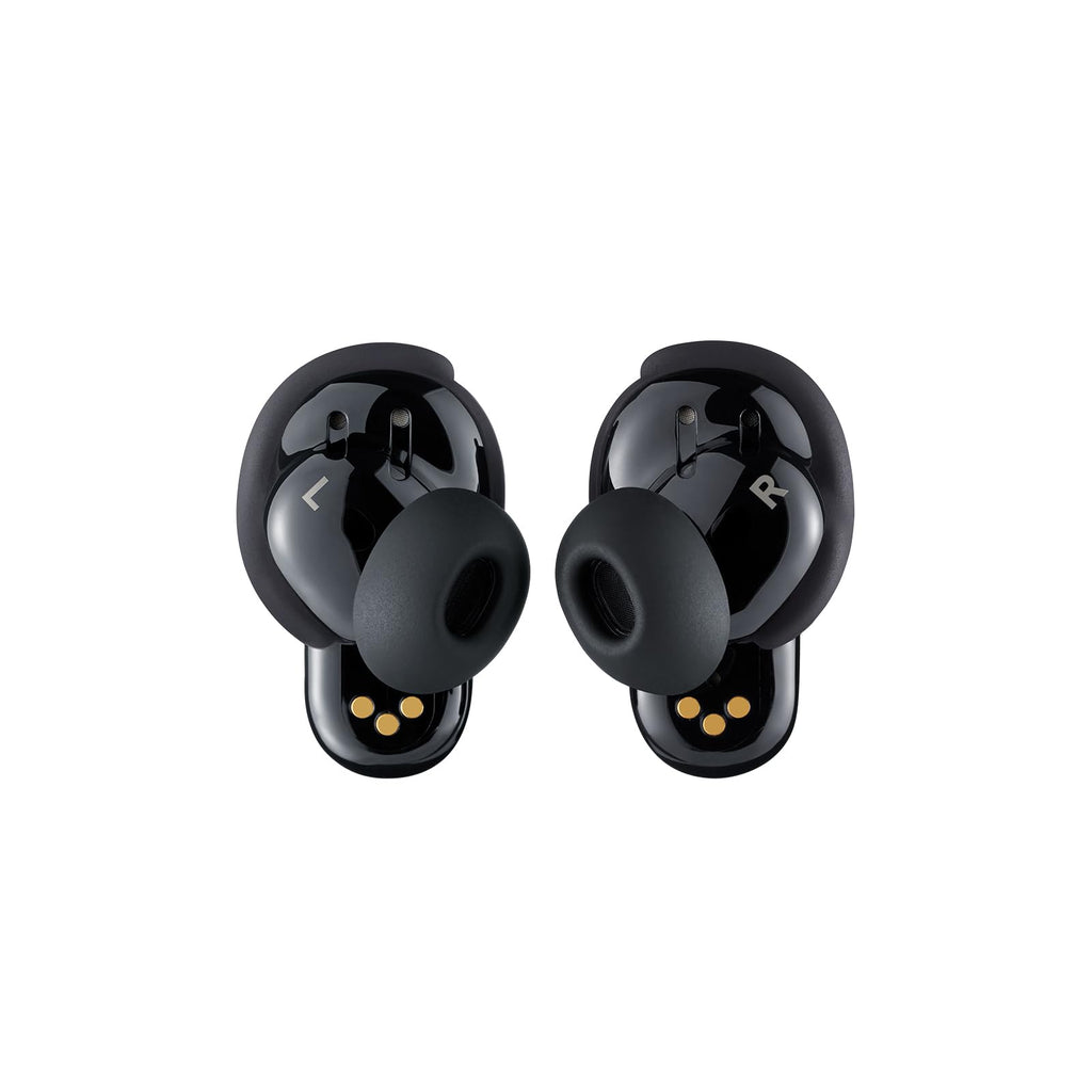 Bose QuietComfort Ultra Bluetooth Earbuds (2. Generation) Kabellose Noise-Cancelling-Ohrhörer, bis zu 6 Stunden Akkulaufzeit, IPX4-Schutz, 360-Grad-Sound, tiefer Bass, Farbe: Schwarz.