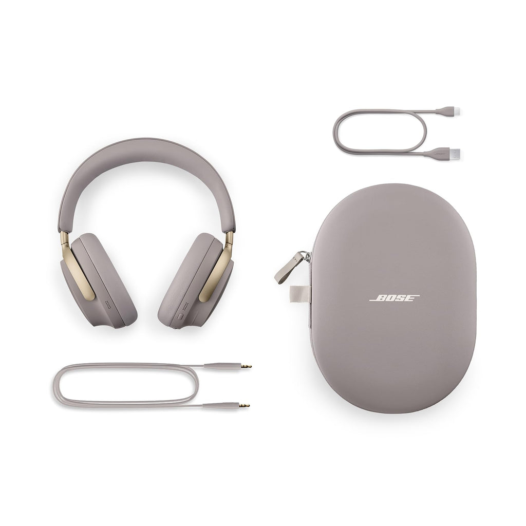 Bose QuietComfort Ultra Kopfhörer Over-Ear-Kopfhörer mit Geräuschunterdrückung für räumlichen Klang, Spatial-Audio-Kopfhörer, bis zu 24 Stunden Akkulaufzeit, High-End-Kopfhörer mit Raumklang, Farbe: Smoke White.