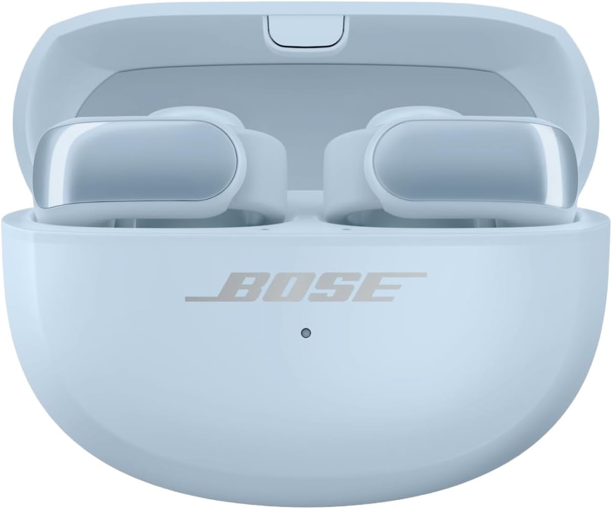 Bose Ultra Open Earbuds Mit Bluetooth und OpenAudio-Technologie, Clip-On-Kopfhörer, kabellose Open-Ear-Ohrhörer, immersives Audio, bis zu 48 Stunden Akkulaufzeit, Farbe: Schwarz.