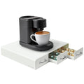 Navaris Kapselhalter 48 Kapseln 3 Schubladen Kaffee Kapselbox Weiß