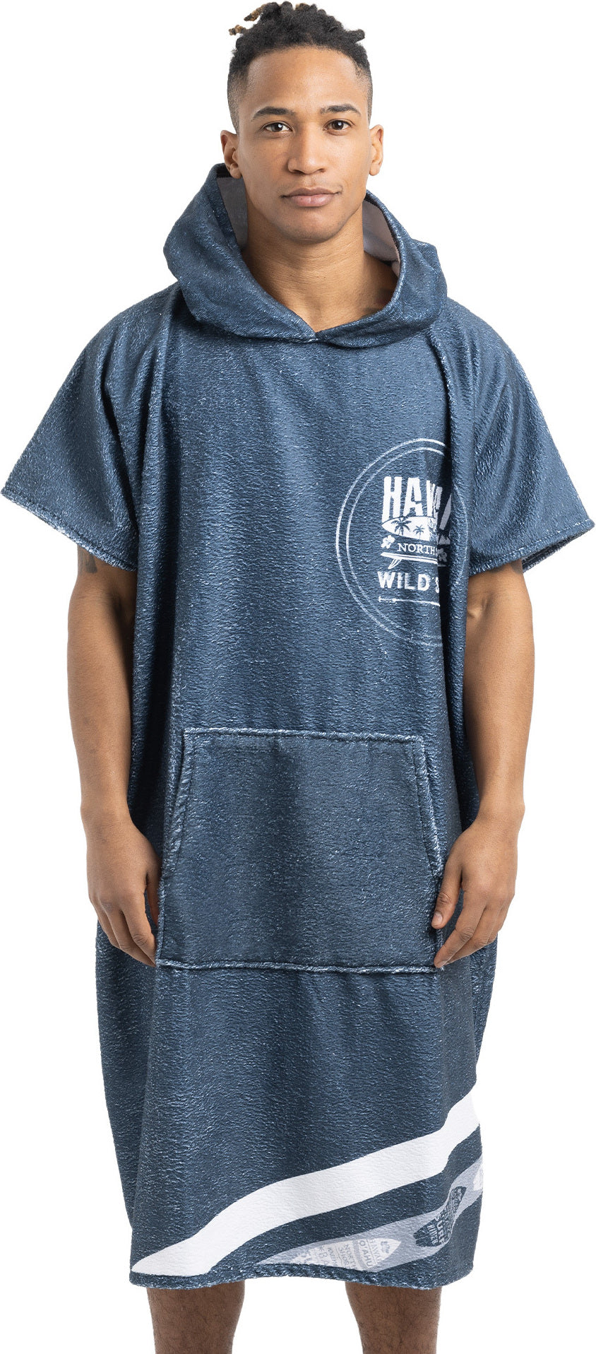 HOMELEVEL Badeponcho Unisex Surf Poncho Kapuze Baumwolle Strand Sauna One Size