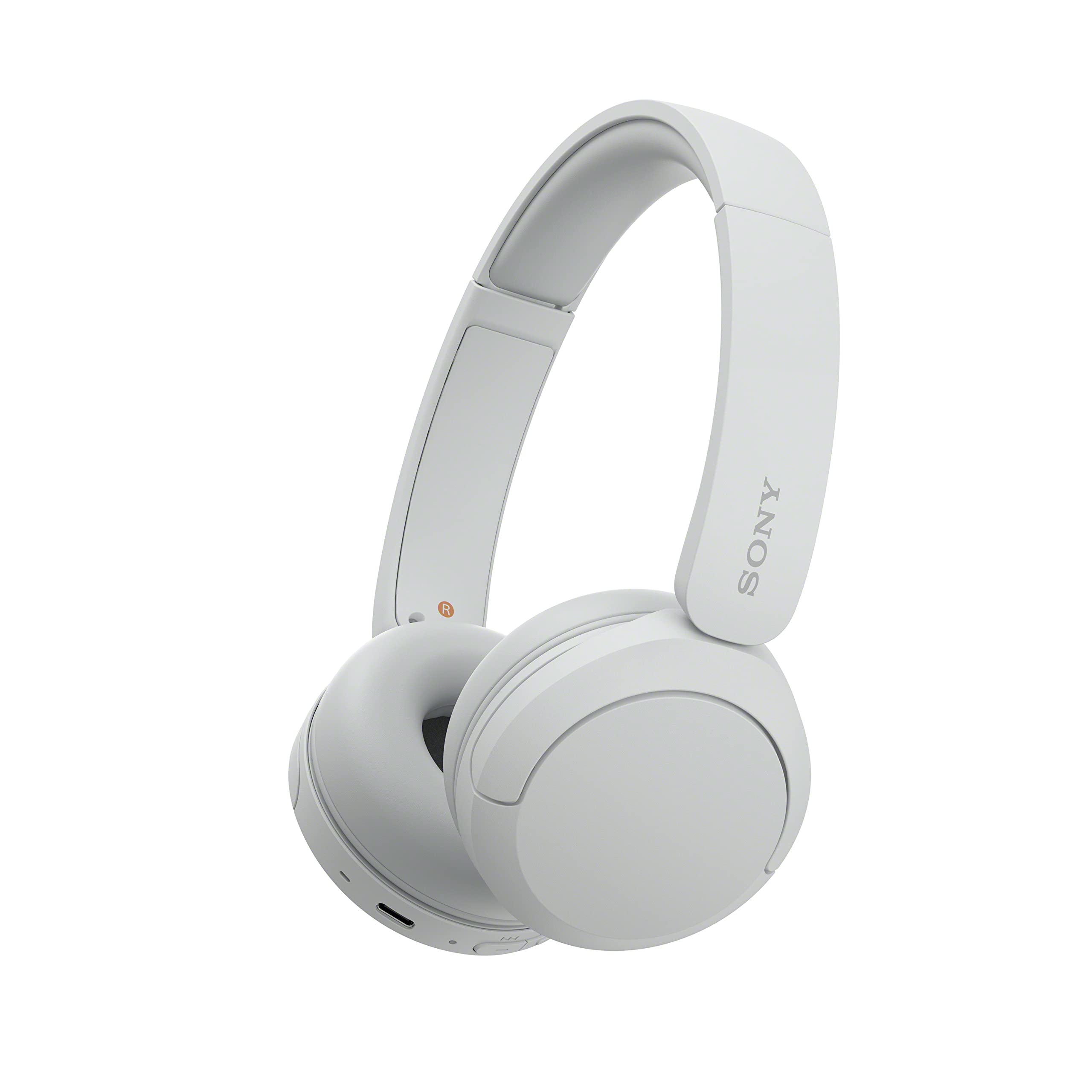 Sony WH-CH520 kabellose Bluetooth-On-Ear-Kopfhörer Hohe Klangqualität, leichtes Design, bis zu 50 Stunden Akkulaufzeit, Schnellladefunktion, EQ, klare Gesprächsqualität, kompatibel mit iOS & Android – Farbe: Beige.