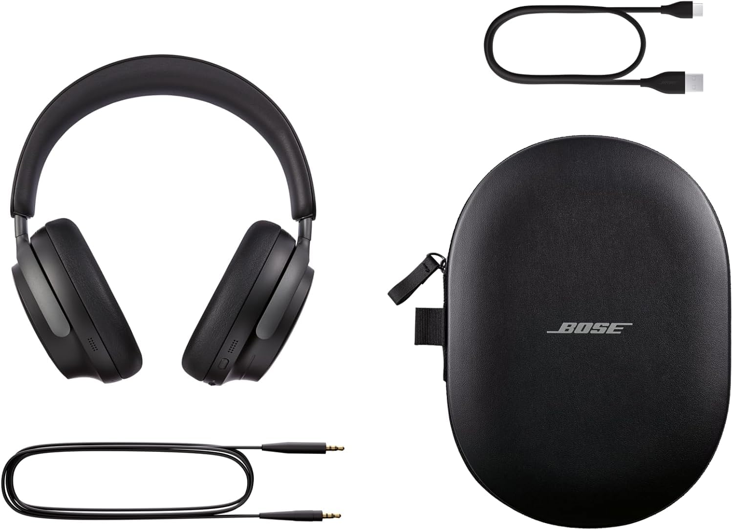 Bose QuietComfort Ultra Kopfhörer Over-Ear-Kopfhörer mit Geräuschunterdrückung für räumlichen Klang, Spatial-Audio-Kopfhörer, bis zu 24 Stunden Akkulaufzeit, High-End-Kopfhörer mit Raumklang, Farbe: Smoke White.