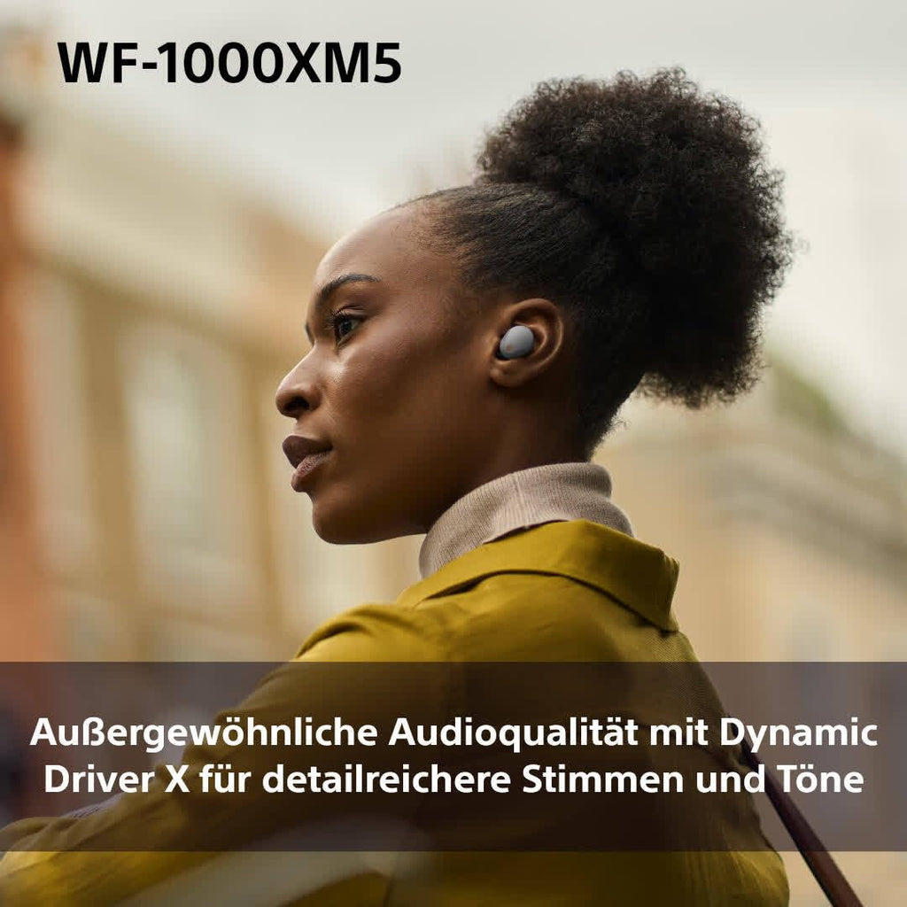 Sony WF-1000XM5 kabellose Noise-Cancelling-Kopfhörer Bluetooth, In-Ear-Kopfhörer mit Mikrofon, bis zu 24 Stunden Akkulaufzeit, Schnellladefunktion, IPX4-Schutz, kompatibel mit iOS & Android – Farbe: Schwarz, Größe: Small.
