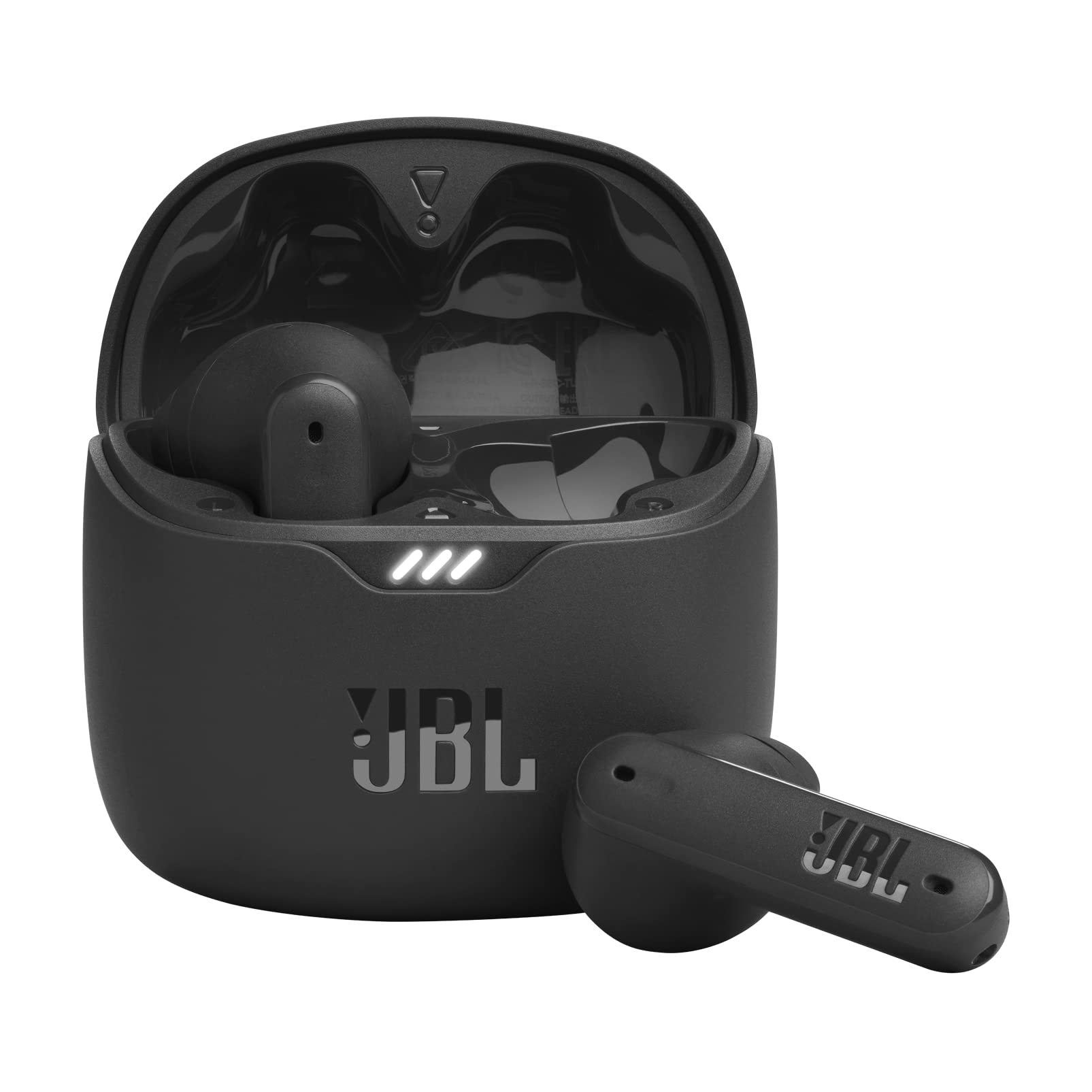 JBL Tune Flex TWS In-Ear-Kopfhörer Wasserdicht, True Wireless, mit Geräuschunterdrückung, in Schwarz, bis zu 32 Stunden Musikwiedergabe.