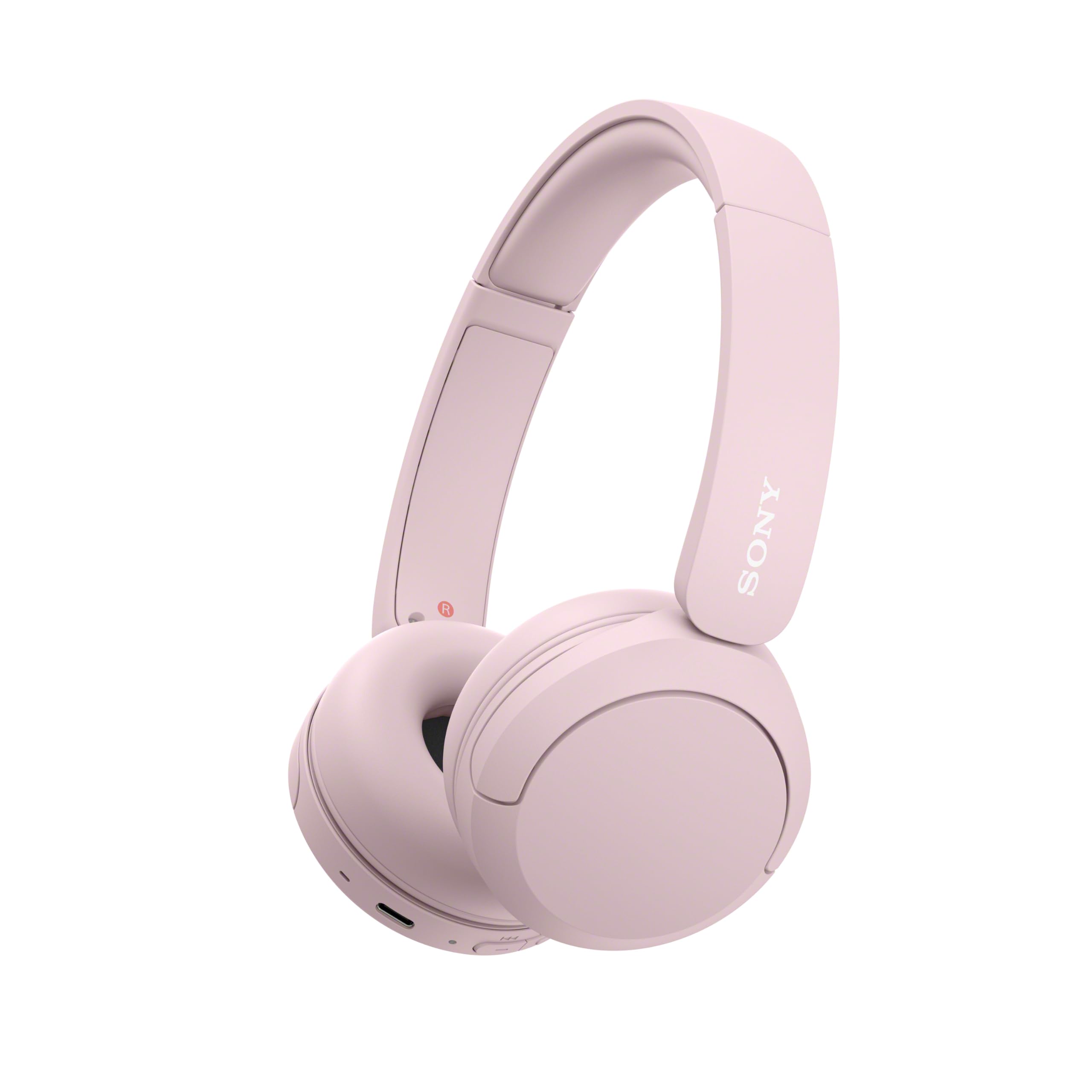 Sony WH-CH520 kabellose Bluetooth-On-Ear-Kopfhörer Hohe Klangqualität, leichtes Design, bis zu 50 Stunden Akkulaufzeit, Schnellladefunktion, EQ, klare Gesprächsqualität, kompatibel mit iOS & Android – Farbe: Beige.