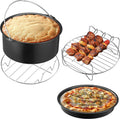Navaris Airfryer Zubehör - 4-teiliges Set - Heißluftfritteuse Zubehör - Zubehör Airfryer - Ideal für Kuchen, Pizza, Desserts - Spülmaschinenfest -
