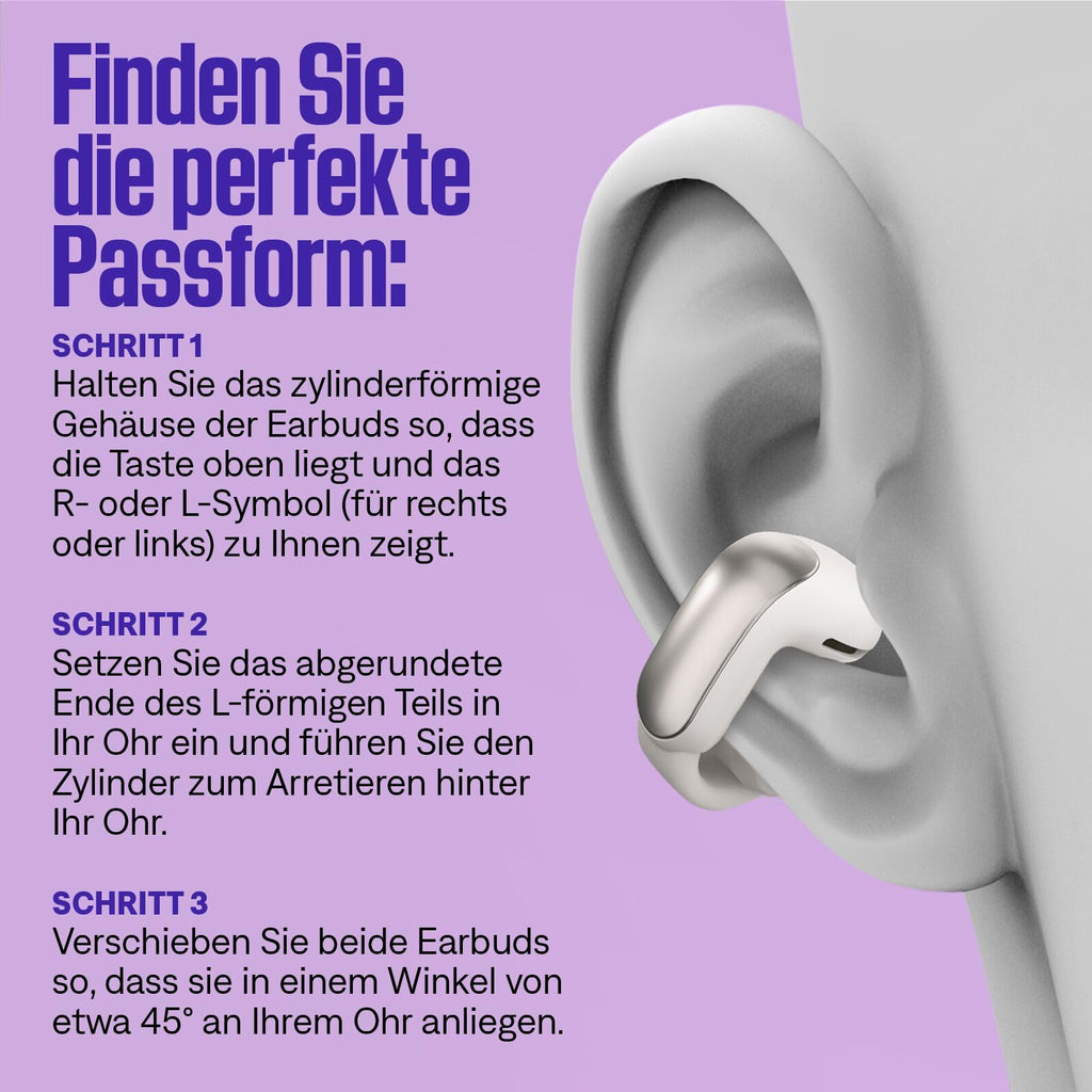 Bose Ultra Open Earbuds Mit Bluetooth und OpenAudio-Technologie, Clip-On-Kopfhörer, kabellose Open-Ear-Ohrhörer, immersives Audio, bis zu 48 Stunden Akkulaufzeit, Farbe: Schwarz.