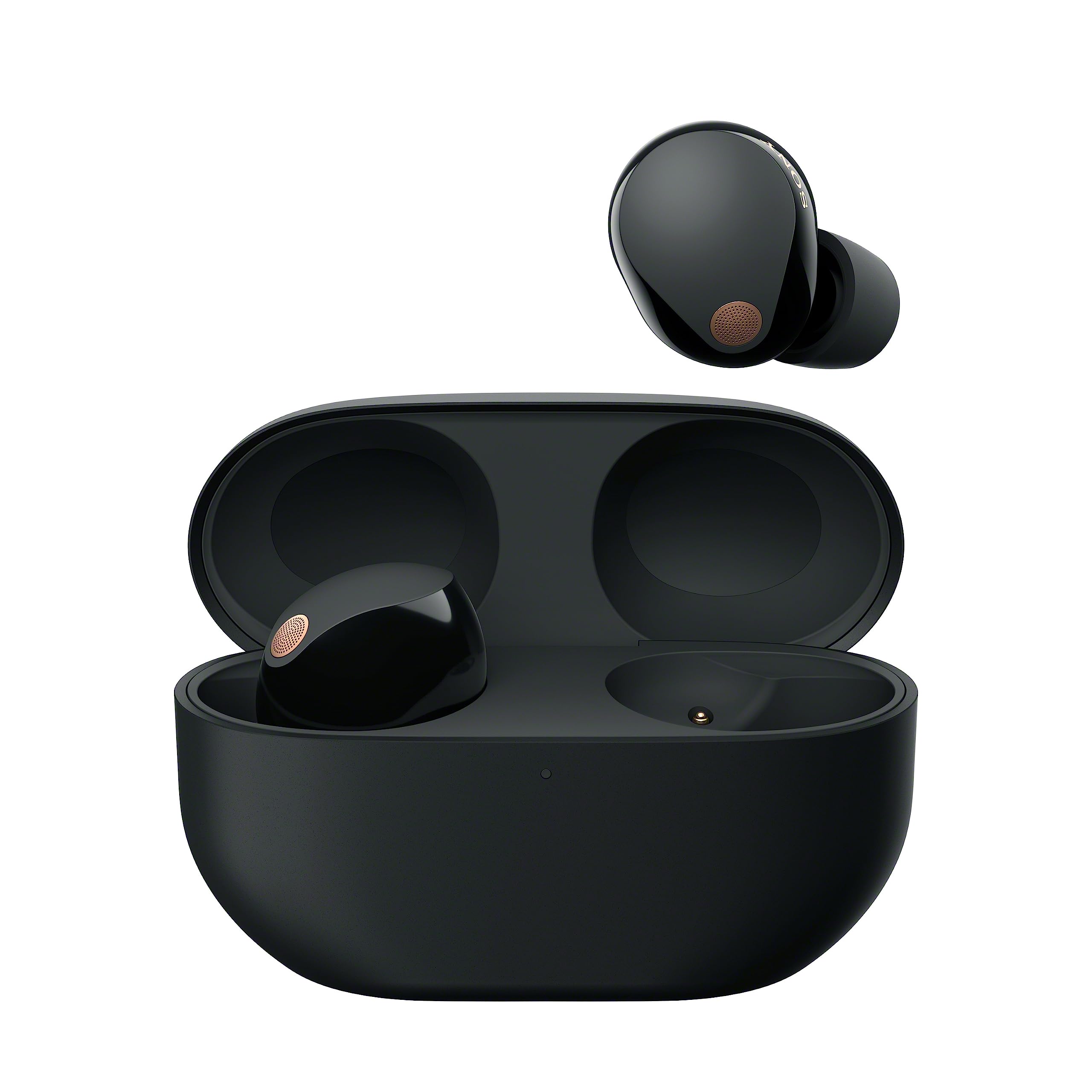 Sony WF-1000XM5 kabellose Noise-Cancelling-Kopfhörer Bluetooth, In-Ear-Kopfhörer mit Mikrofon, bis zu 24 Stunden Akkulaufzeit, Schnellladefunktion, IPX4-Schutz, kompatibel mit iOS & Android – Farbe: Schwarz, Größe: Small.