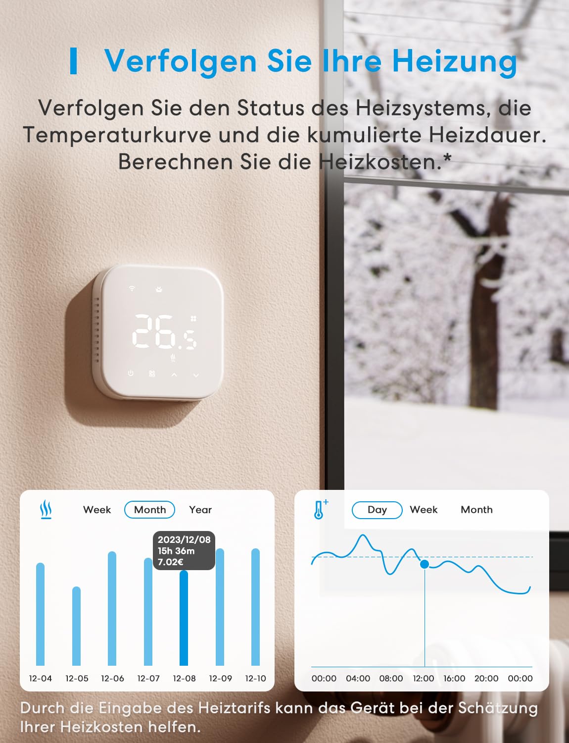 Meross Smart Thermostat Fußbodenheizung – Komfort und Effizienz für Ihr Zuhause