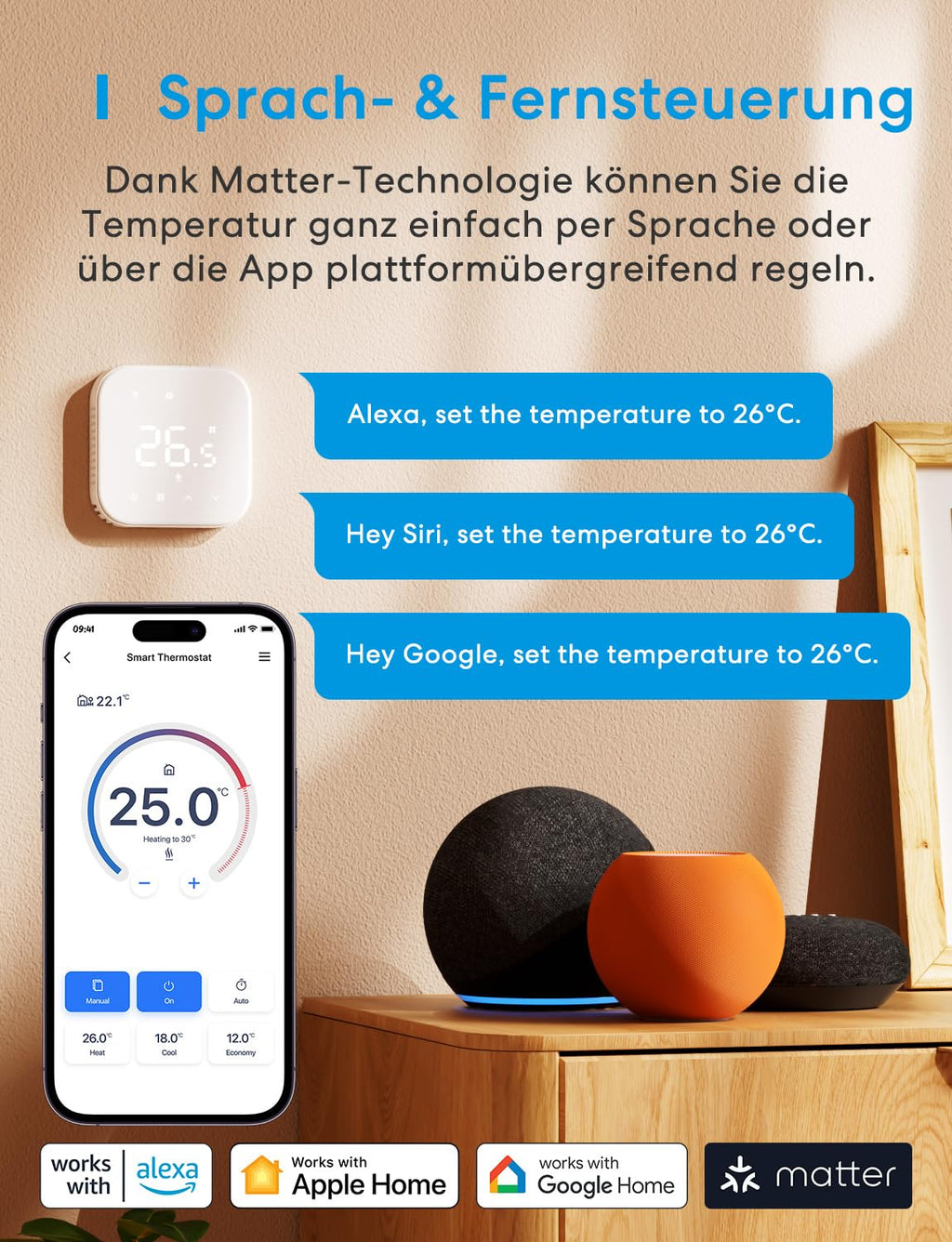 Meross Smart Thermostat Fußbodenheizung – Komfort und Effizienz für Ihr Zuhause