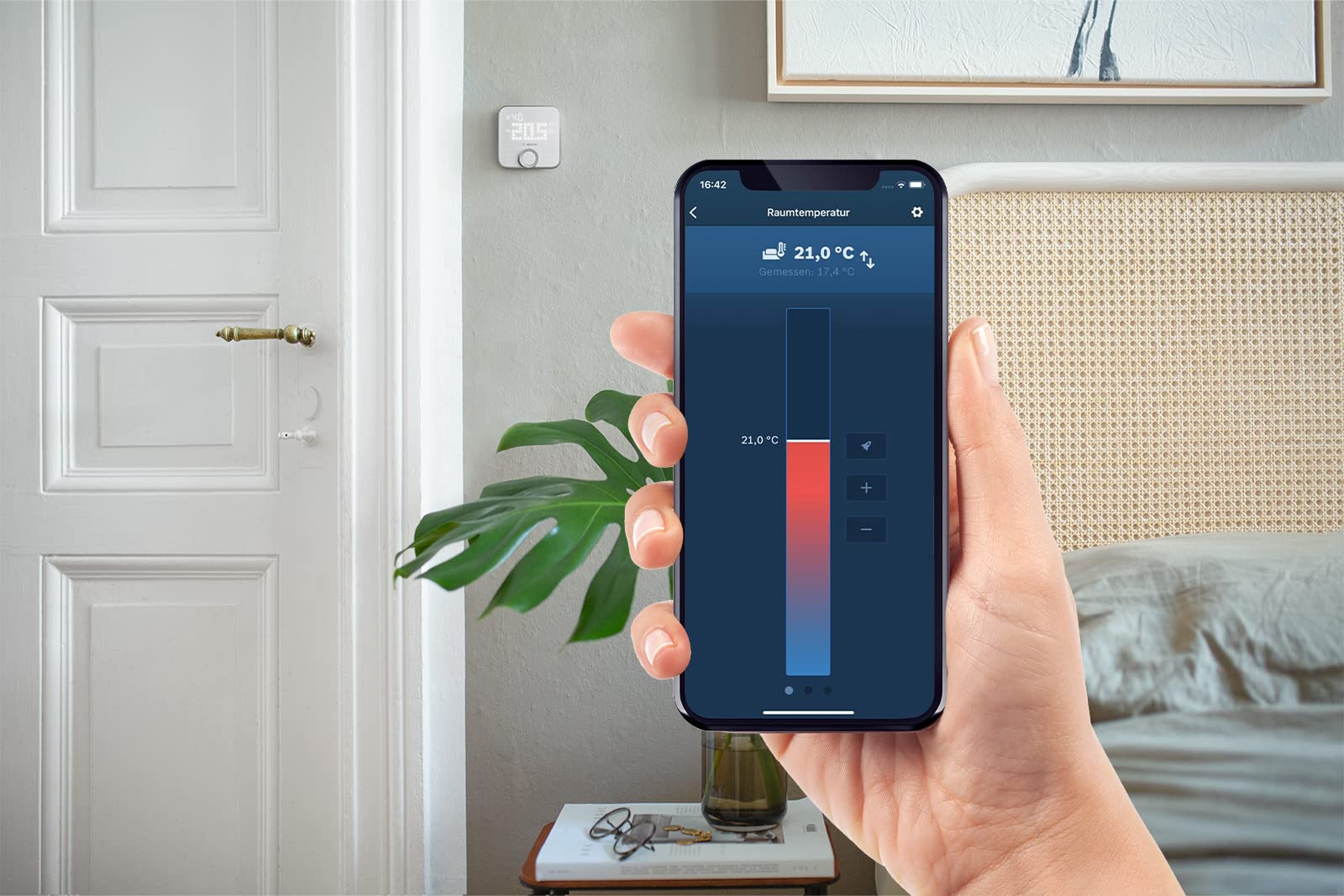 Bosch Smart Home Raumthermostat II für kabelgebundene Heizsysteme, 230 V, kompatibel mit Google Assistant und Alexa