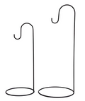 ABELLA 2 Metall-Halter für Hängedekoration schwarz Höhe 48cm & 60cm