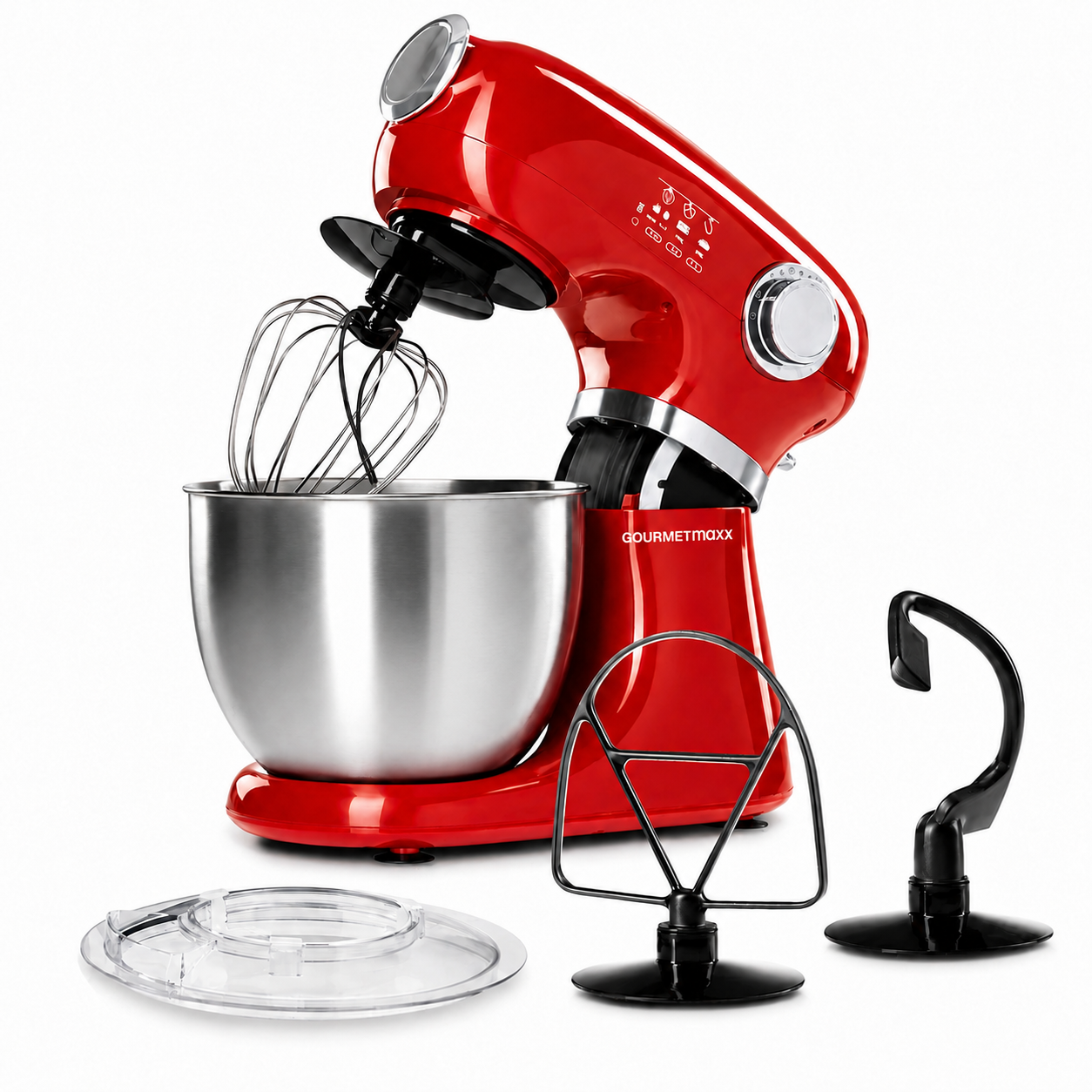GOURMETMAXX Küchenmaschine schwarz oder rot - 5 Liter