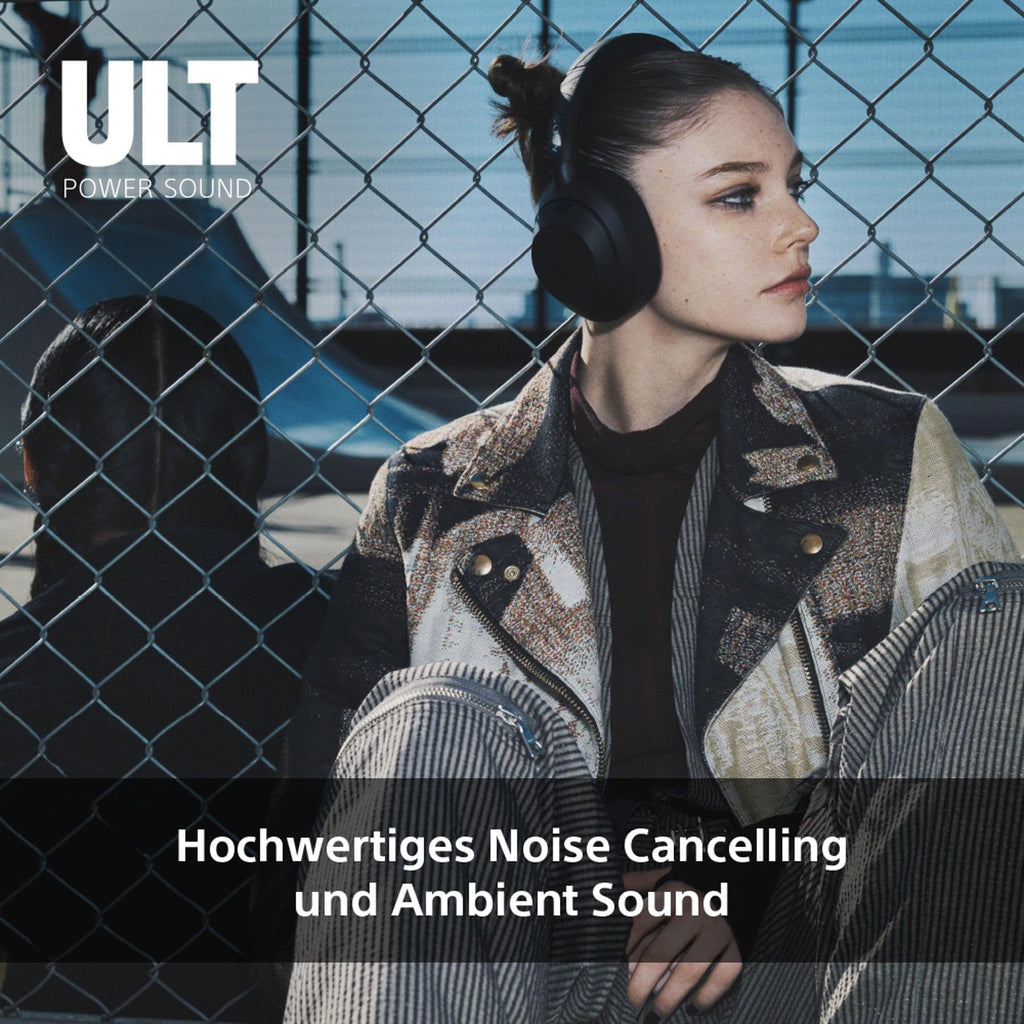 Sony ULT WEAR kabellose Kopfhörer Mit Geräuschunterdrückung, ULT Power Sound, ultimativem tiefen Bass, gleichem Prozessor wie WH-1000XM5, klare Anrufqualität, 30 Stunden Akkulaufzeit, kompatibel mit iOS und Android – Farbe: Weiß.