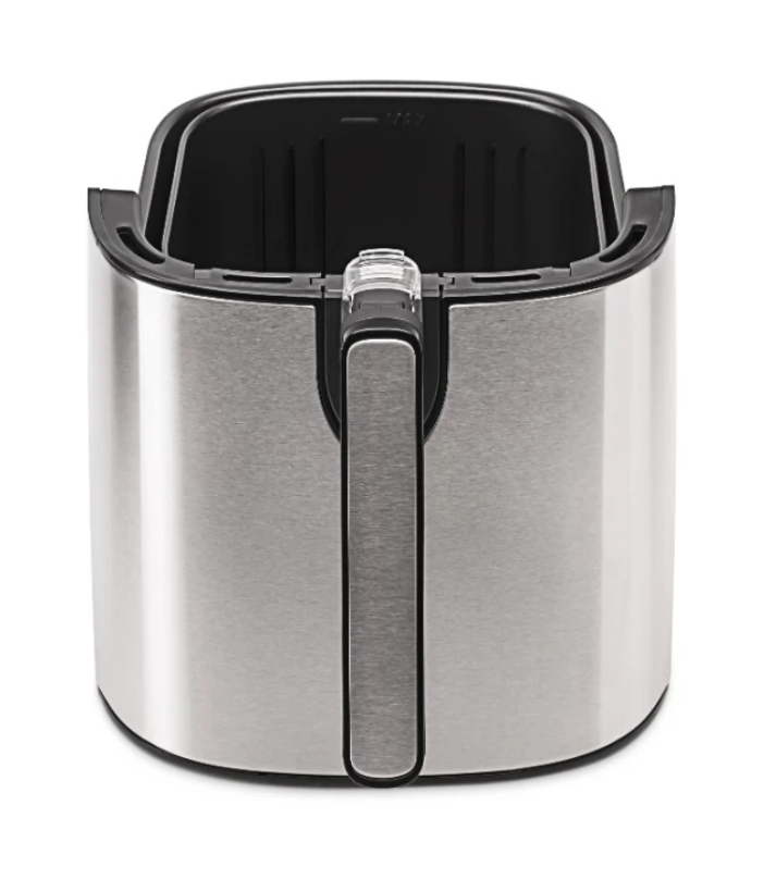 DMS HF-6E 1800W 6L Heißluftfritteuse Airfryer Fritteuse Silber/Schwarz Digital