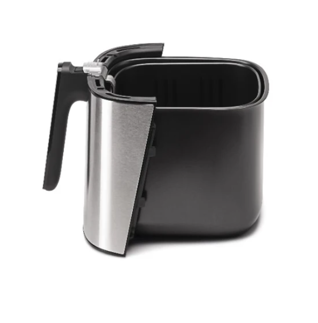 DMS HF-6E 1800W 6L Heißluftfritteuse Airfryer Fritteuse Silber/Schwarz Digital