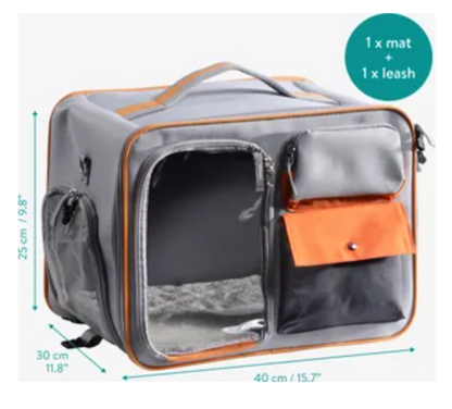 Navaris Transportbox Katze - Katzenbox - Sicher & Bequem - Katzentransportbox mit Fenster - 3-Seitige Öffnung - Schultergurt und
