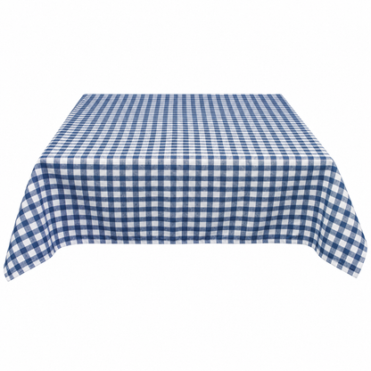 JEMIDI Biertisch Tischdecke 90x240 cm Blau Weiß Karo Stofftischdecke Bierzelt