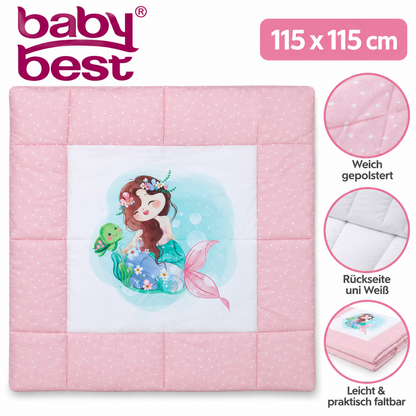Baby Best Meerjungfrau Krabbeldecke 115x115 cm Spieldecke Baby Herding Neu