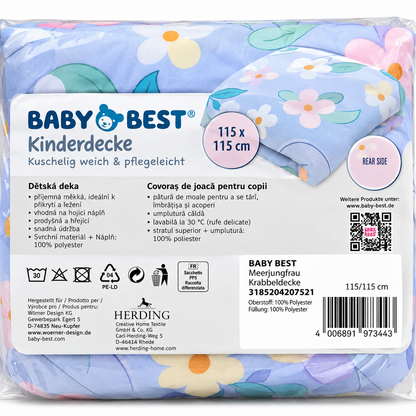 Baby Best Meerjungfrau Krabbeldecke 115x115 cm Spieldecke Baby Herding Neu