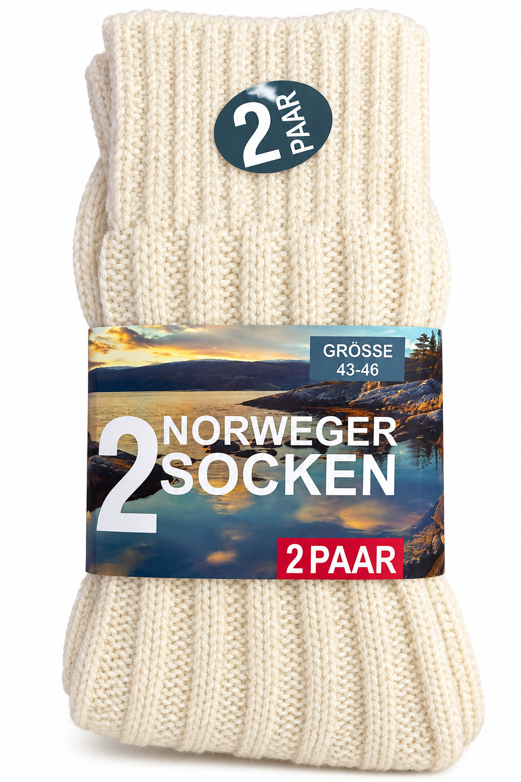 2 Paar Norweger Socken Wollsocken 32% Wolle Warm Winter verschiedene Größen