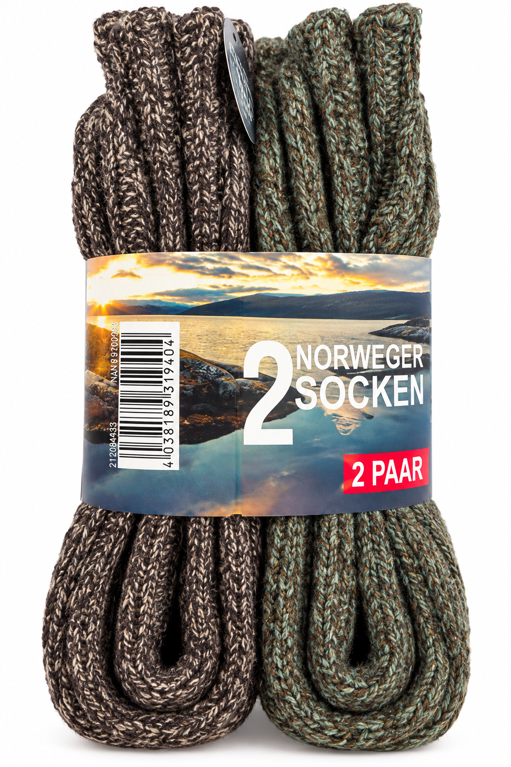2 Paar Norweger Socken Wollsocken 32% Wolle Warm Winter verschiedene Größen