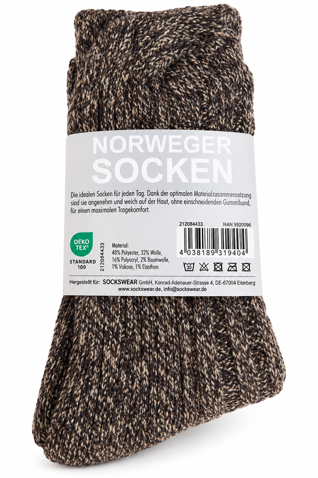 2 Paar Norweger Socken Wollsocken 32% Wolle Warm Winter verschiedene Größen