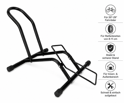 BELLE VOUS Fahrradständer 20-29 Zoll Bodenständer 8-11 cm Reifen Schwarz