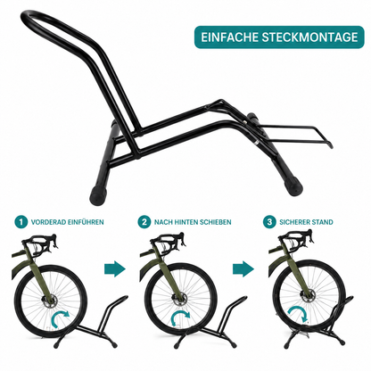 BELLE VOUS Fahrradständer 20-29 Zoll Bodenständer 8-11 cm Reifen Schwarz